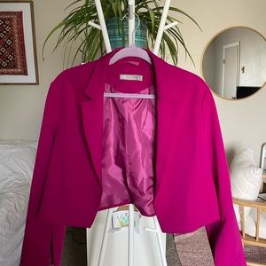 Cropped Magenta Blazer